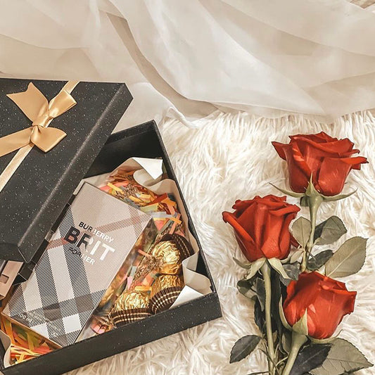 Gift Box with Gold Ribbon